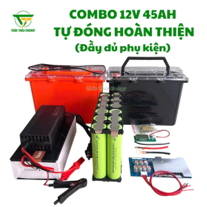 Combo khách về TỰ ĐÓNG 12v 45ah (đầy đủ phụ kiện) - KHÔNG BẢO HÀNH