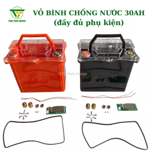 Vỏ Bình 30ah Chống Nước : Chứa Được 8 cell 32140, Có Led Báo Pin, Có Quai xách Tiện Lợi