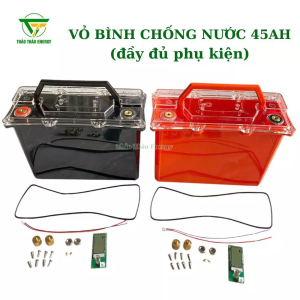 Vỏ Bình 45ah Chống Nước Tuyệt Đối : Chứa Được 12 cell 32140, Có Led Báo Pin, Có Quai xách Tiện Lợi